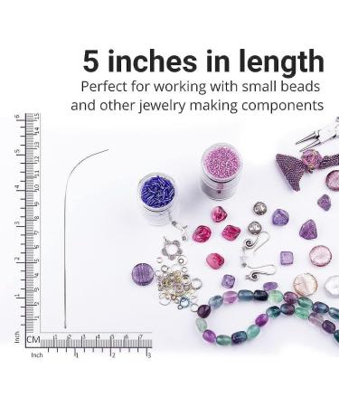 Shop LC Set of 10 Curved Beading Needles - Stainless Steel Seed Bead Needles for Jewelry Making - 5 Inch Big Eye Needles for Bead Spinner Loader - Buy Online on GoSupps.com