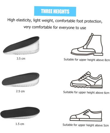 FOMIYES 3 Pairs Height Increasing Insoles for Women - Ergonomic Shock-Absorbing Orthotic Insoles for Running & Comfort - Buy Online on GoSupps.com