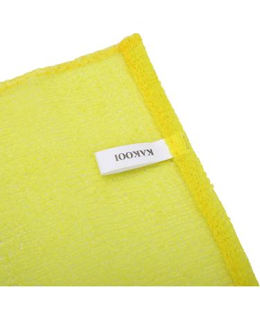 KAKOOI Long Exfoliating Nylon Bath Cloth 35 inches - Set of 3 Blue Yellow Pink | Magic Shower Washcloth for Body - Buy Online on GoSupps.com