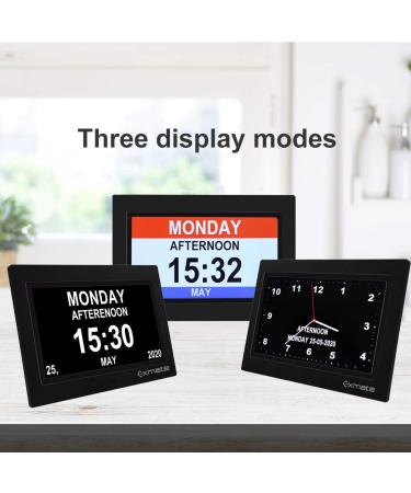 Exmate Digital Calendar Alarm Clock - 10 Large LCD 8 Multilingual Alarms Slumber Function - Ideal for Home & Office Perfect for Seniors - International Shipping Available - Buy Online on GoSupps.com