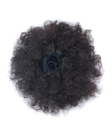Coolbers Afro Puff Drawstring Ponytail - Synthetic Curly Chignon Hair Bun Extensions with Clips | Large 4 Size - Buy Online on GoSupps.com