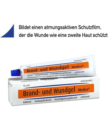 Fire and Wound Gel Medice 2x50g - Fast Cooling Relief for Burns Sunburn Insect Bites & Grazes | 100g - Buy Online on GoSupps.com