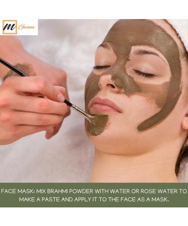 mGanna Natural Brahmi Bacopa Monnieri Powder 1 Pound Herbal Supplement for Hair and Brain Health 454 Grams - Buy Online on GoSupps.com