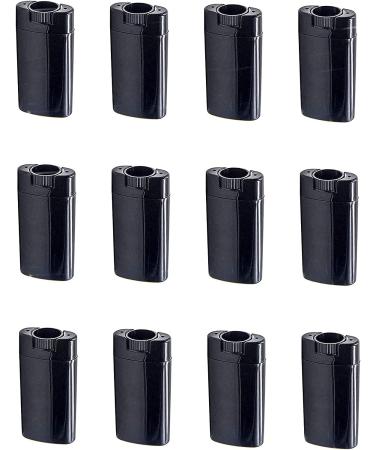 Healthcom 15 Pcs 0.5 Oz Plastic Deodorant Containers - 15ml Oval Lip Balm Tubes - Refillable Empty Tubes for DIY Lipstick and Deodorant (Black) - Buy Online on GoSupps.com