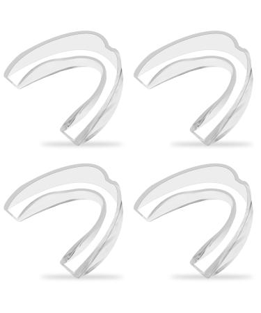 Dimeho 4er-Pack Sport Mundschafts Sporty mouthpiece Sport tooth protection colorful bite mouth protection for football football boxing hockey karate basketball lacrosse taekwondo equipment white