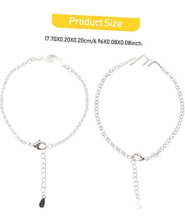 ABOOFAN 2pcs Couple Friendship Attraction Rope Bracelet Matching Bracelets for Couples Attraction Couple Bracelet Couples Ornament Gift for Boyfriend Lovers Metal Wristband Boy Friend - Buy Online on GoSupps.com