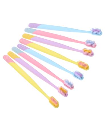 Collbath 10 pieces of soft toothbrush wear -resistant tooth toothbrush soft travel toothbrush ergonomic toothbrush hand toothbrushes for adult travel toothbrushes for