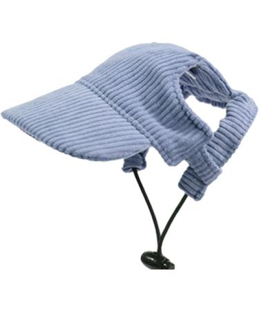 Shop Predolo Pet Sports Hat - Fashionable Dog Solar Hat with Ear Holes for Sun Protection | Blue L - Perfect Baseball Cap for Small Dogs - Buy Online on GoSupps.com