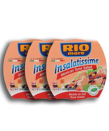 Rio Mare Insalatissima Mexican Tuna Salad Can (Pack Of 3), 16.8 Oz Total 5.64 Ounce (Pack of 3) Mexican & Tuna Salad