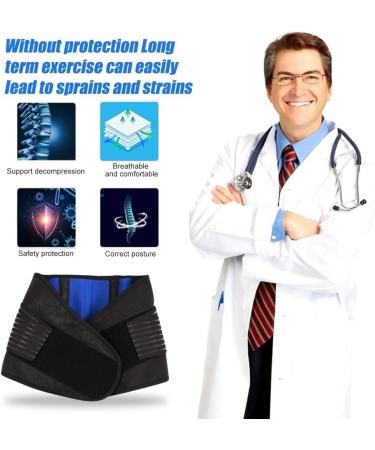 Buy S-6XL Lumbar Spine Support Belt - Breathable Pain Relief for Herniated Disc Sciatica & Scoliosis - Unisex Decompression Band in Blue - Buy Online on GoSupps.com
