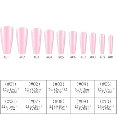 Pure Color Fake Nail Nail Tip Fake Nail Full Cover False Nail with 10 Different Sizes for Salons and Homes(05) - Buy Online on GoSupps.com