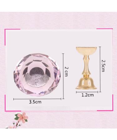 Magnetic Nail Holder Stand - 3 Colors Oval Crystal & Alloy Bracket for Nail Art & Crafts | Manicure Essentials - Buy Online on GoSupps.com