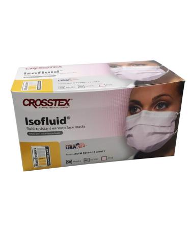 Crosstex CR-GCITE Isofluid Earloop Mask Pink (Pack of 50)