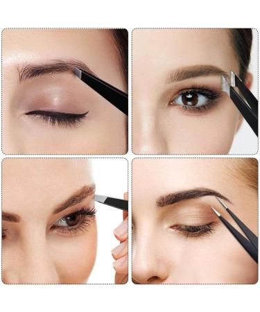 12-Part Eyebrow Tweezers Set - Complete Eyebrow Care Kit with Scissors Brush & Portable Case for Beginners & Professionals - International Shipping Available - Buy Online on GoSupps.com
