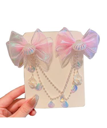 hgnxa Cute Baby Girl Headband Forehead Chain Hair Clip Lovely Hair Accessory Fashionable Hair Ornament for Cartoon Characters Pink