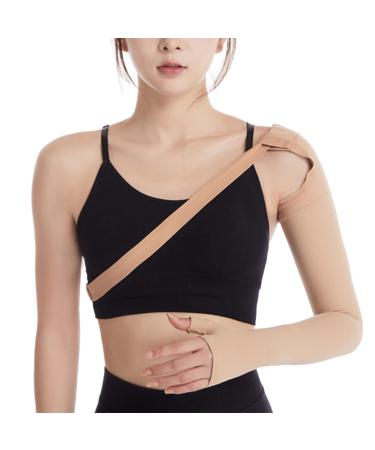 Mastectomy Compression Arm Sleeve Wearing Tightly Lymphedema Compression Arm Sleeve for Swelling Support M-Left hand