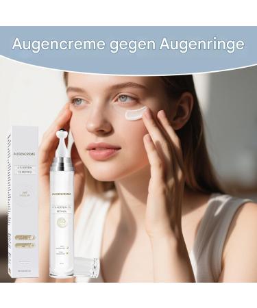 Kanoauo 6 Caffeine + 1 Retinol Eye Cream 360 Degree Cooling Ball for Dark Circles and Puffiness Eye Firming Cream Instant Eye Firming Daily Skin Moisture Cream for All Skin Types 20ml - Buy Online on GoSupps.com