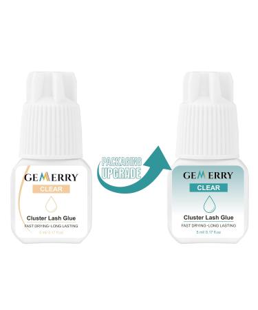 Buy Esher Glue Cluster Lashes - Long-Lasting Waterproof Individual Eyelash Glue 5ml | Gemerry Transparent Glue for Cluster Extensions - Buy Online on GoSupps.com