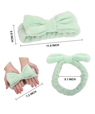 SONSENAI Bow Hair Band 4-Pack - Soft Carol Fleece Headbands for Women - Makeup Shower Headwraps - Multi-colored - Buy Online on GoSupps.com