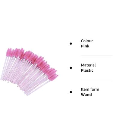 200 PCS Disposable Pink Eyelash Brushes for Extensions - Crystal Mascara Wands - Eyelash Extension Applicator - Buy Online on GoSupps.com