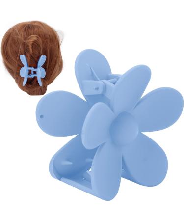 Colorful Flower Hair Clips Normal Thin Hair Styling Thick Cute Flower Claw Clip for Hair Accessories for Girlfriends(Light blue) - Buy Online on GoSupps.com