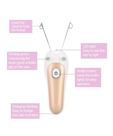 Gold Hair Removal Device - Electric Thread Epilator & Body Trimmer for Face & Body | International Shipping Available - Buy Online on GoSupps.com