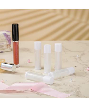 200 Clear Lip Balm Containers | 0.186 Oz/5.5 ml | Lightweight Lip Gloss Tubes with White Caps | Bulk DIY Lipstick Tubes - Buy Online on GoSupps.com