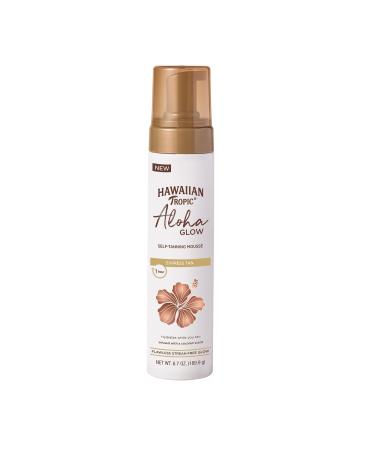Hawaiian Tropic Aloha Glow Self Tanning Mousse Express Tan 6.7oz | Self Tanner Mousse Fake Tan Foam 1 Hour Express Sunless Tanner Sunless Tanning Foam 6.7 fl oz