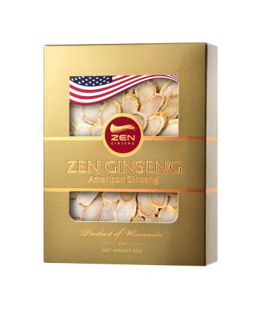 Hand-Selected Premium American Wisconsin Ginseng Slice. / Boosts Immunity, Energy Performance for Men & Women, 4 Ounce.