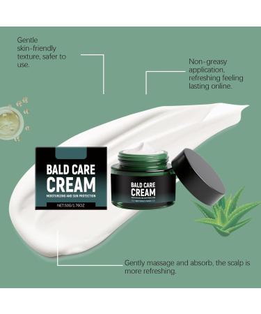FLLUOUZH Bald Cream 50g Bald Head Moisturiser for Men Moisturizing Nourishing and Scalp Care Mens Shaving Cream with Matte Effect No Grease UV Protection 2 PCS - Buy Online on GoSupps.com