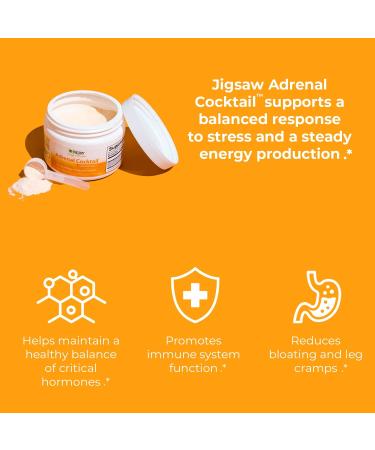 Jigsaw Health Adrenal Cocktail with Wholefood Vitamin C - 8.57 oz | Boost Energy & Immunity - Buy Online on GoSupps.com