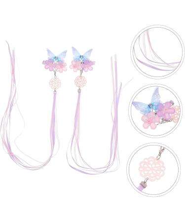 MAGICLULU 2 Pairs Hanfu Headwear Hair Jewels for Women Wood Walking Stick Chinese Decor Vintage Wedding Decor Claw Clips for Thick Hair Accessories Women's The Flowers Purple Metal Acrylic - Buy Online on GoSupps.com