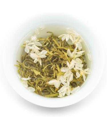 Oriarm Bi Tan Piao Xue Jasmine Tea Loose Leaf 165g Tin Can - Chinese Mao Feng Green Tea with Jasmine Flowers - Yuqian 1st Grade - Buy Online on GoSupps.com