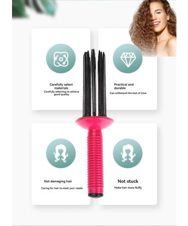 Ultimate Curling Roll Comb - Heatless Curling Wand & Anti-Slip Hair Styler Tool in Dark Red - Perfect for Gorgeous Curls Worldwide - Buy Online on GoSupps.com