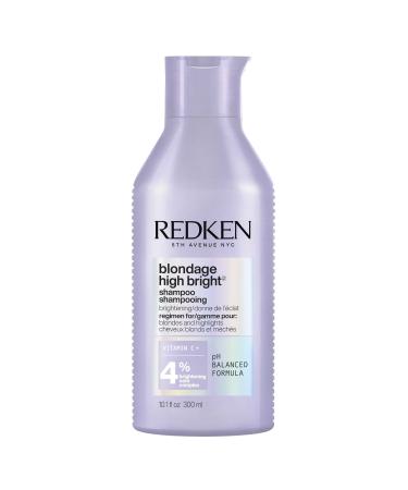 Redken Blondage High Bright Shampoo  | Brightens and Lightens Color-Treated and Natural Blonde Hair Instantly | Infused with Vitamin C 10.1 Fl Oz