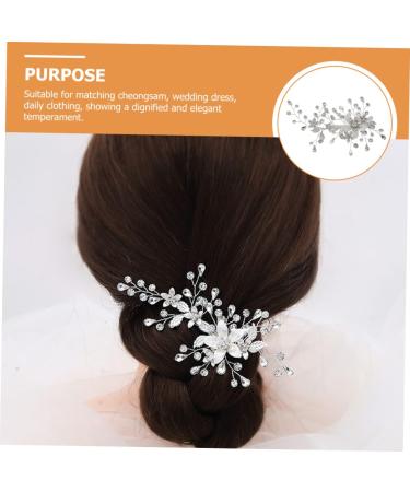 Ipetboom Bridesmaid Wedding Hairpin Girls Hair Accessory Girl Hair Clips Hair Accessories for Women Wedding Hair Barrette Barrettes for Girls Bride Hairpin Miss Hanfu Rhinestone Decorate - Buy Online on GoSupps.com