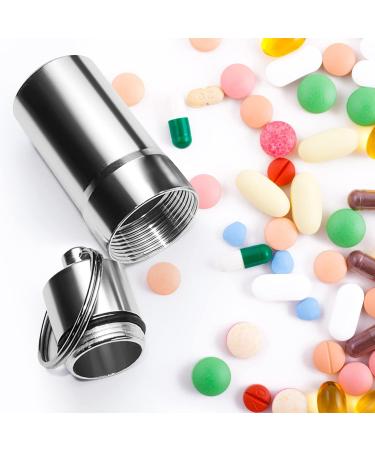 Small Portable Pill Box Keychain - Waterproof & Lightweight 3 Pack | Mini Metal Pill Case for Travel & Camping - Perfect for Outdoor Use - Buy Online on GoSupps.com