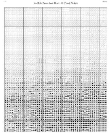 Sir Frank Dicksee La Belle Dame Sans Merci Cross Stitch Chart - Large Size Symbols | Scarlet Quince DIC001lg - Buy Online on GoSupps.com