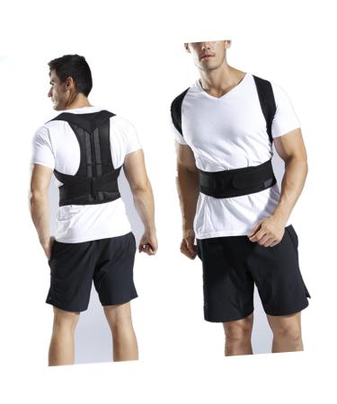 FOMIYES Lumbar Support Posture Brace - XXL Black Posture Support Belt for Men | International Shipping Available - Buy Online on GoSupps.com