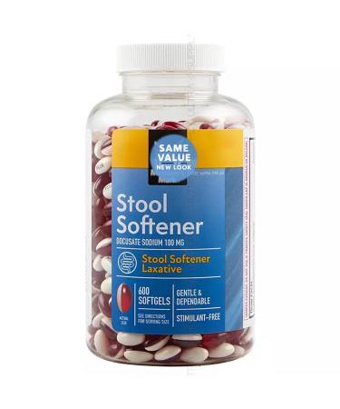 Members Mark Stool Softener Softgels 100 mg (600 Count.) Gentle Stimulant-Free Digestive Comfort Support Easy-to-Swallow