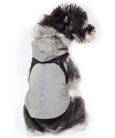 Buy Petcute Waterproof Dog Rain Jacket with Reflective Stripes - Windproof & Adjustable for Small Medium Large Dogs (3XL Gray) - International Shipping Available - Buy Online on GoSupps.com