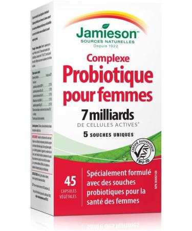 Jamieson Women's Probiotic Complex 7 Billion 45 Veg caps & Cranberry Complex 250 mg - Vegetarian Gluten-Free 100 Count (Pack of 1) Probiotic Complex + Cranberry Complex 100 - Buy Online on GoSupps.com