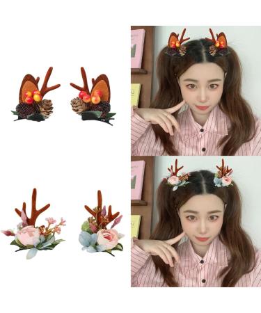 xbiez Bow Hair Clips Christmas Hair Bow Hair Bows for Womens Cute Hair Clip Reindeer Hair Bows Hair Barrettes Blueberry fruit clip - Buy Online on GoSupps.com