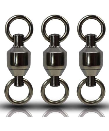 GERUITE High Strength Ball Bearing Swivels Corrosion Resistance Fishing Swivels Barrel Swivels Fast Rotation for Saltwater Freshwater Onshore Offshore Fishing Size0 (31lb) 20 Pack