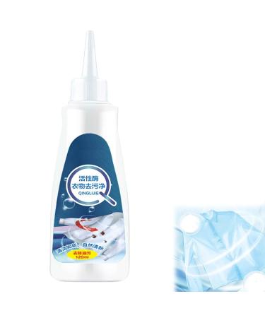 Active Enzyme Clothing Stain Remover - White Shirt Guardian Active Enzyme Laundry Stain Remover Garment Stubborn Stain Cleaner Oil Remover Active Enzymatic Laundry Cleaning Stain Remover (White)
