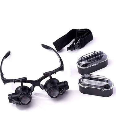 Magnifying Glasses Head Magnifier Glasses with 2 LED Lights and Detachable Lenses 5X 20X 15X 10X Best Eyeglasses Magnifier for Reading and Hobby - Buy Online on GoSupps.com