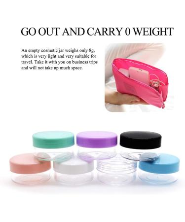 Pudsern 105-Piece 10g Cosmetic Sample Container Set - Empty Round Plastic Jars for Creams Nail Polish Lip Balm & Makeup Storage - 7 Color Options - Buy Online on GoSupps.com