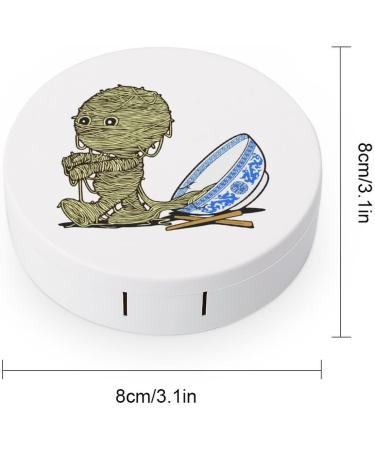 Buy Lamian Noodles Cute Contact Lens Case - Portable Round Storage Box Kit with Mirror for Travel & Outdoor Use - Buy Online on GoSupps.com