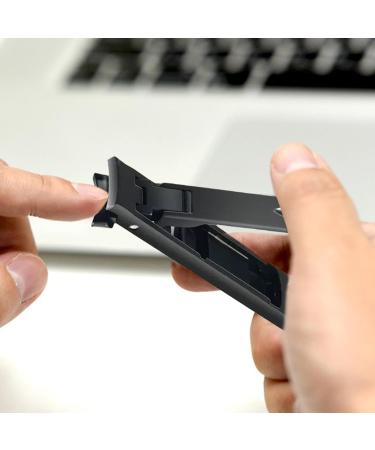 Stainless Steel Nail Clippers - Thick Nail Clippers | Portable Large Mouth Nail Clippers For Women | Thick Nail Clippers For Women And Men Black - Buy Online on GoSupps.com