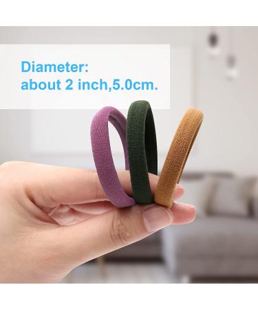 100PCS Colorful Large Hair Ties - Seamless Cotton Ponytail Holders in 10 Vibrant Colors by BAOLI - Buy Online on GoSupps.com